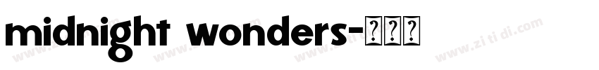 midnight wonders字体转换
